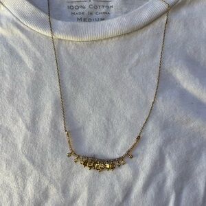 Glass and gold filled beads on a gold filled necklace